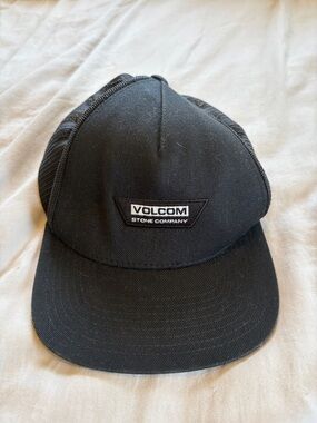 Volcom Black Trucker Cap - Volcom Stone Company